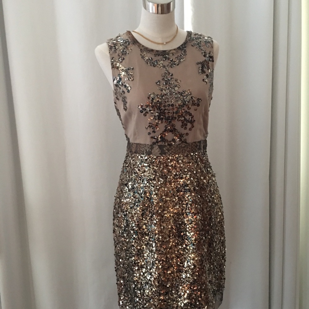Elie Tahari sequence dress sequin dress, perfect for the holidays. Very unique